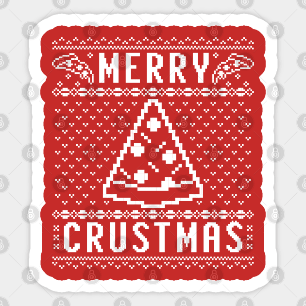 Merry Crustmas Sweater Sticker by DetourShirts